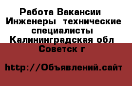 Работа Вакансии - Инженеры, технические специалисты. Калининградская обл.,Советск г.